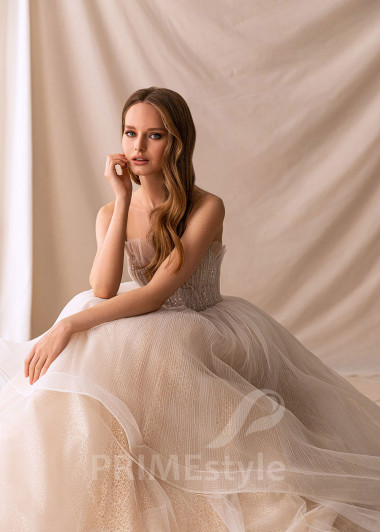 Extravagantné tylové svadobné šaty BS027 - primestyle.sk