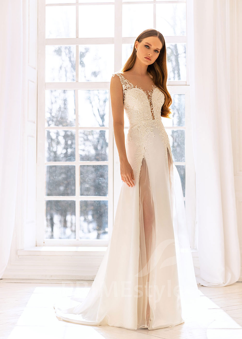 Extravagantné sexy svadobné šaty BS033