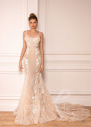 Luxusné úzke svadobné šaty BS035