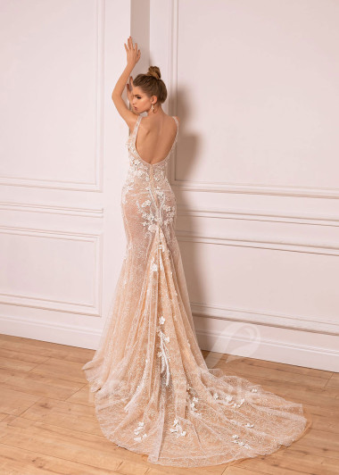 Luxusné úzke svadobné šaty BS035 - primestyle.sk