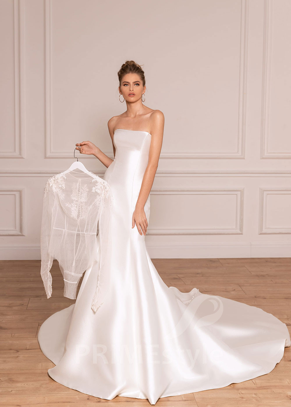 Elegantné dvojdielne svadobné šaty BS036