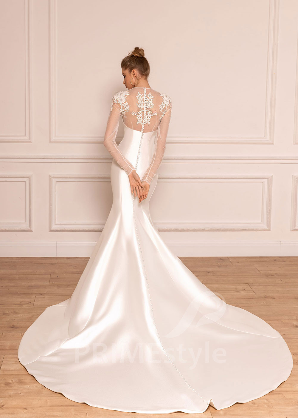 Elegantné dvojdielne svadobné šaty BS036