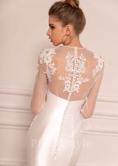 Elegantné dvojdielne svadobné šaty BS036 - primestyle.sk