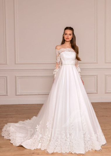 Luxusné čipkované svadobné šaty BS037
