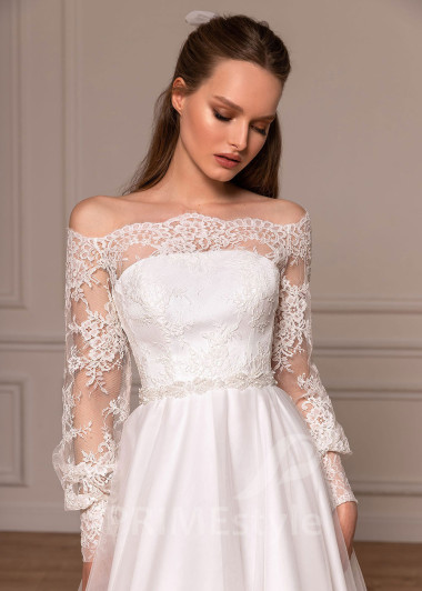 Luxusné čipkované svadobné šaty BS037 - primestyle.sk
