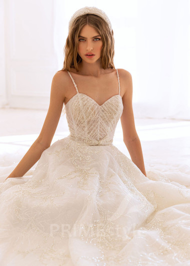 Luxusné trblietavé svadobné šaty BS040 - primestyle.sk