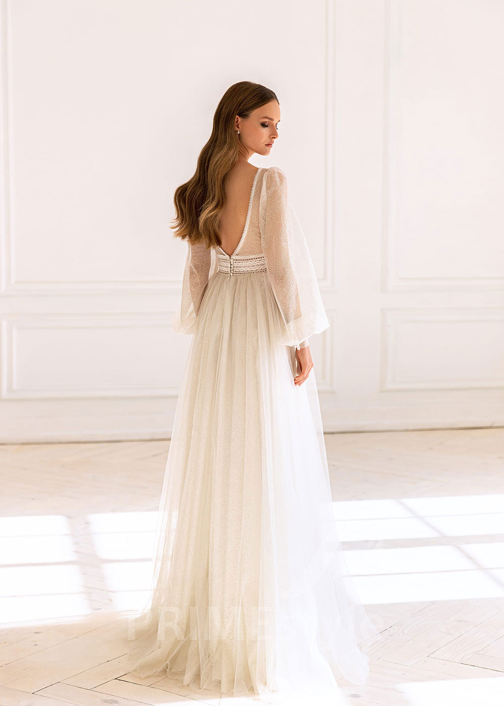 Luxusné BOHO svadobné šaty BS042