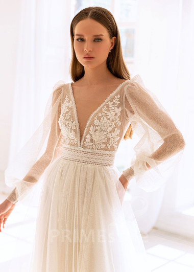 Luxusné BOHO svadobné šaty BS042 - primestyle.sk