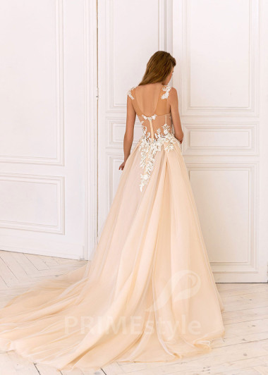 Luxusné čipkované svadobné šaty BS044 - primestyle.sk