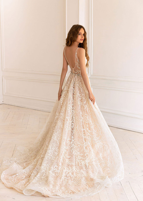 Luxusné celočipkované svadobné šaty BS045