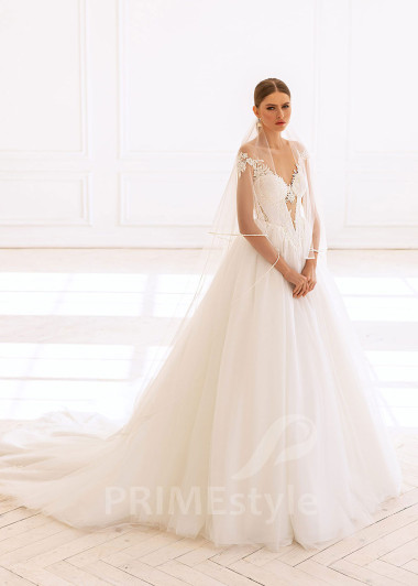 Luxusné princeznovské svadobné šaty BS046