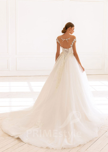 Luxusné princeznovské svadobné šaty BS046 - primestyle.sk