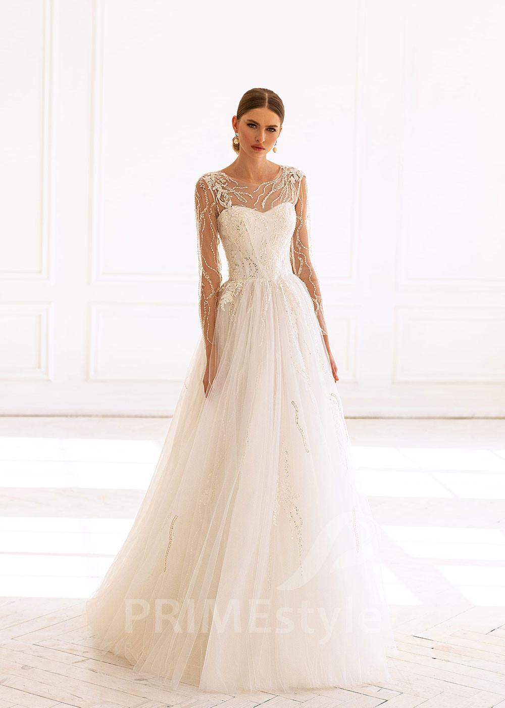 Luxusné romantické svadobné šaty BS047