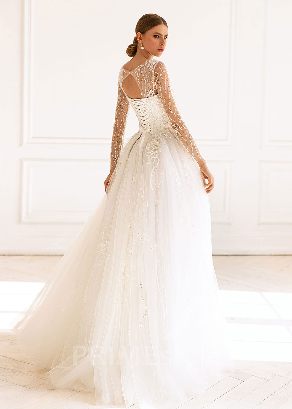 Luxusné romantické svadobné šaty BS047