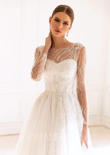 Luxusné romantické svadobné šaty BS047 - primestyle.sk