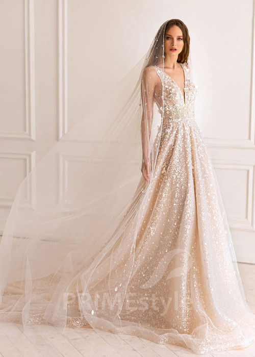 Luxusné celočipkované svadobné šaty BS052