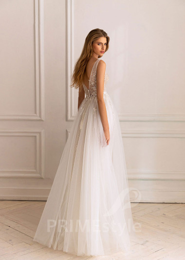 Elegantné tylové svadobné šaty BS053 - primestyle.sk