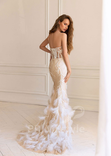 Luxusné romantické svadobné šaty BS057 - primestyle.sk