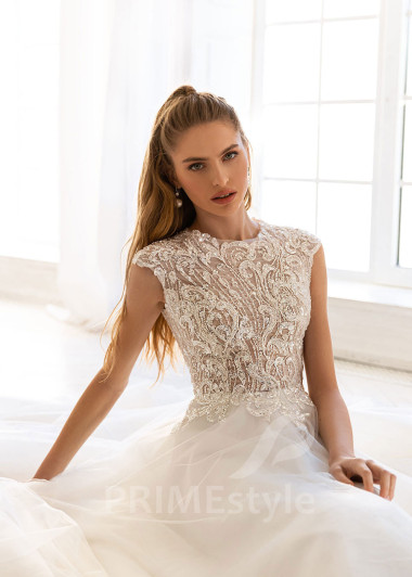 Elegantné minimalistické svadobné šaty BS060 - primestyle.sk