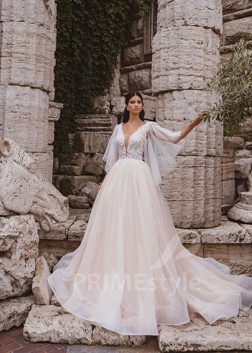 Luxusné čipkované svadobné šaty RC2001