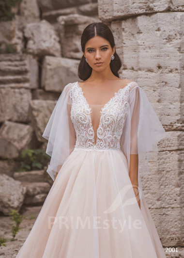 Luxusné čipkované svadobné šaty RC2001 - primestyle.sk