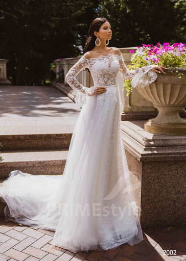 Elegantné čipkované svadobné šaty RC2002