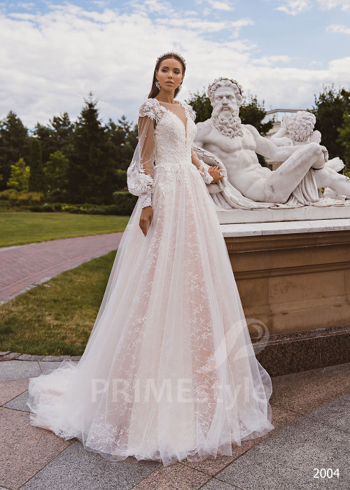 Luxusné čipkované svadobné šaty RC2004