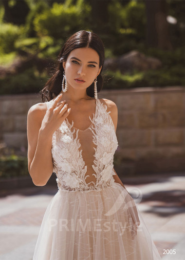 Extravagantné kvetované svadobné šaty RC2005 - primestyle.sk