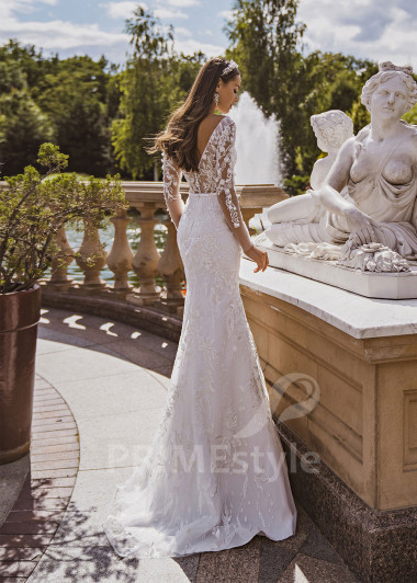 Elegantné celočipkované svadobné šaty RC2006 - primestyle.sk