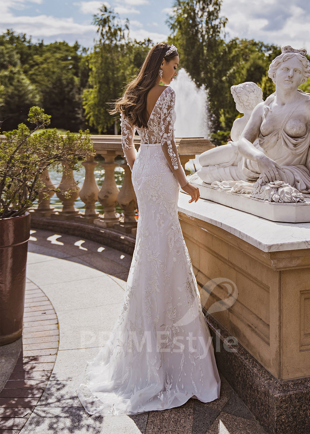 Elegantné celočipkované svadobné šaty RC2006