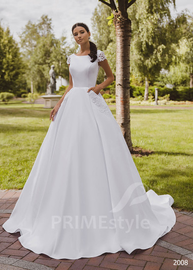 Elegantné minimalistické svadobné šaty RC2008