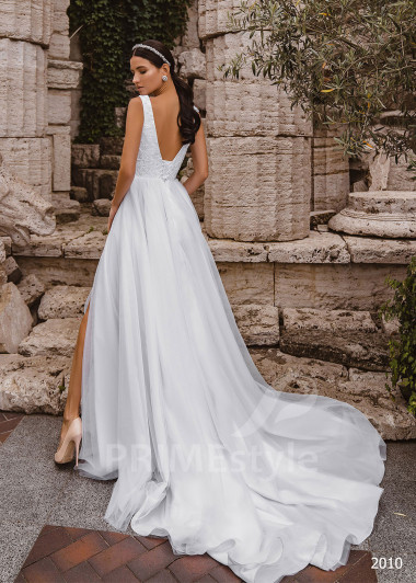 Elegantné čipkované svadobné šaty RC2010 - primestyle.sk