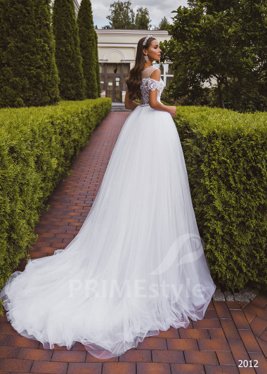 Jednoduché tylové svadobné šaty RC2012 - primestyle.sk