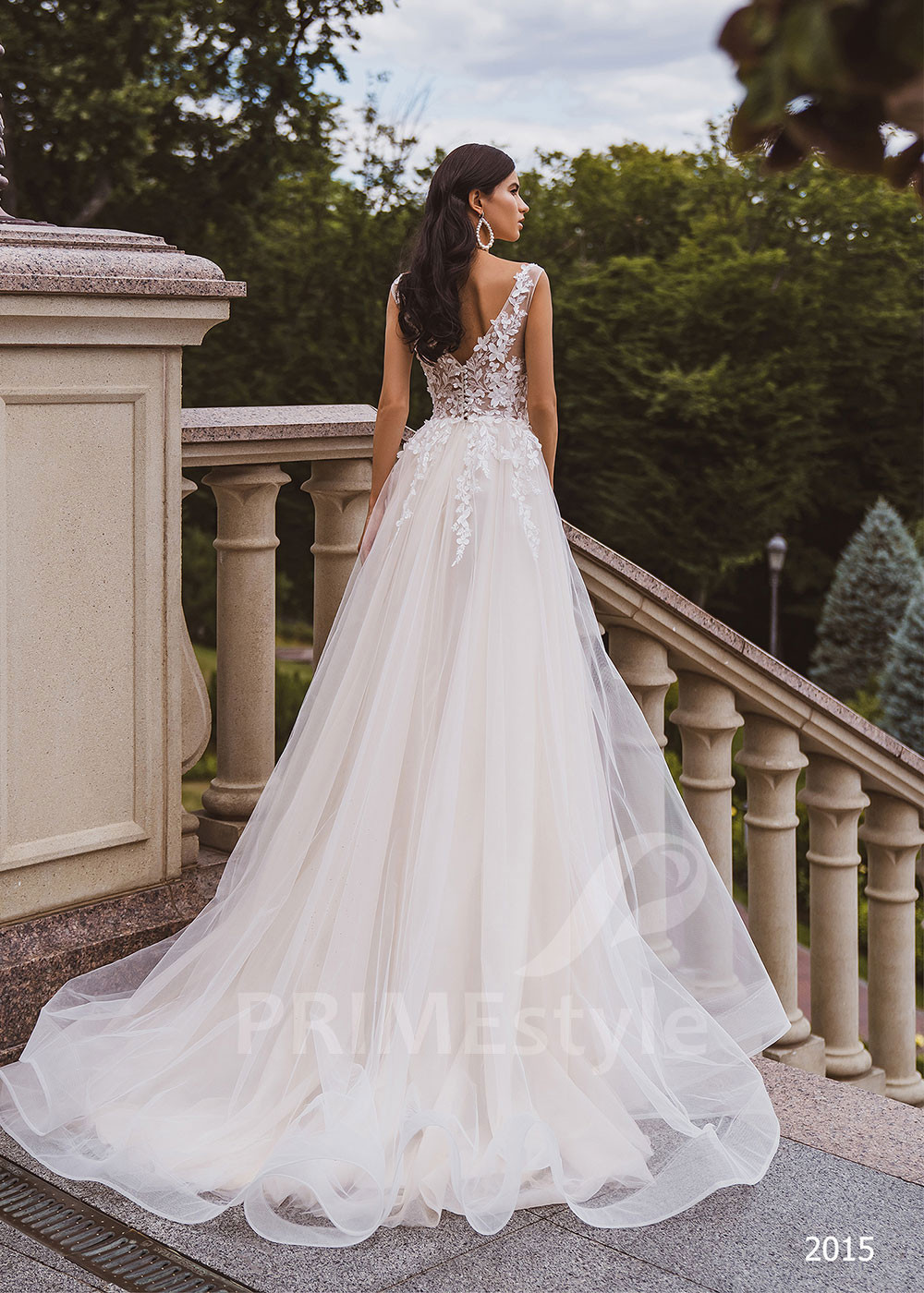 Luxusné kvetované svadobné šaty RC2015