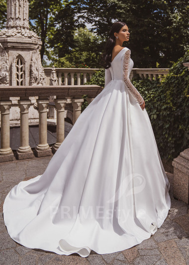 Elegantné minimalistické svadobné šaty RC2019 - primestyle.sk