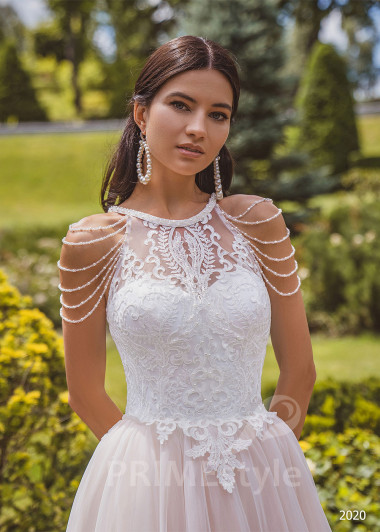 Elegantné čipkované svadobné šaty RC2020 - primestyle.sk