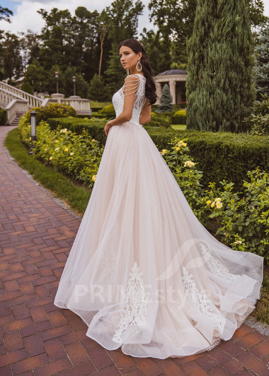 Elegantné čipkované svadobné šaty RC2020 - primestyle.sk