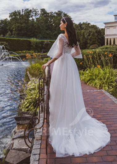 Jednoduché romantické svadobné šaty RC2021