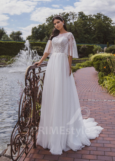 Jednoduché romantické svadobné šaty RC2021 - primestyle.sk