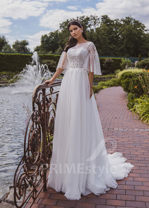 Jednoduché romantické svadobné šaty RC2021