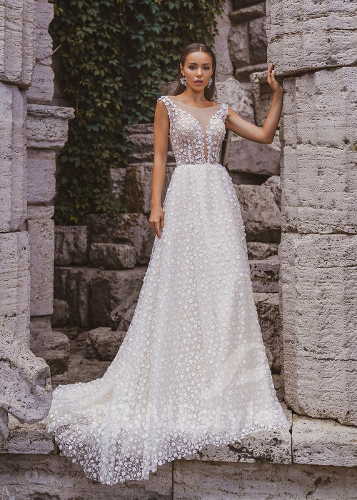 Luxusné celočipkované svadobné šaty RC2031