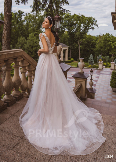 Extravagantné tylové svadobné šaty RC2034 - primestyle.sk