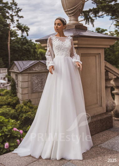 Luxusné kvetované svadobné šaty RC2035