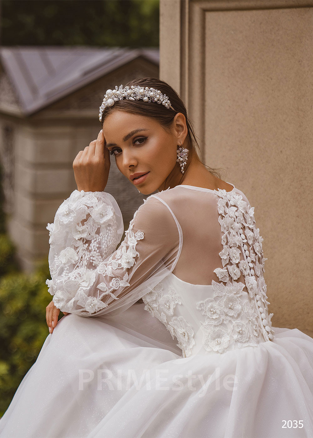 Luxusné kvetované svadobné šaty RC2035