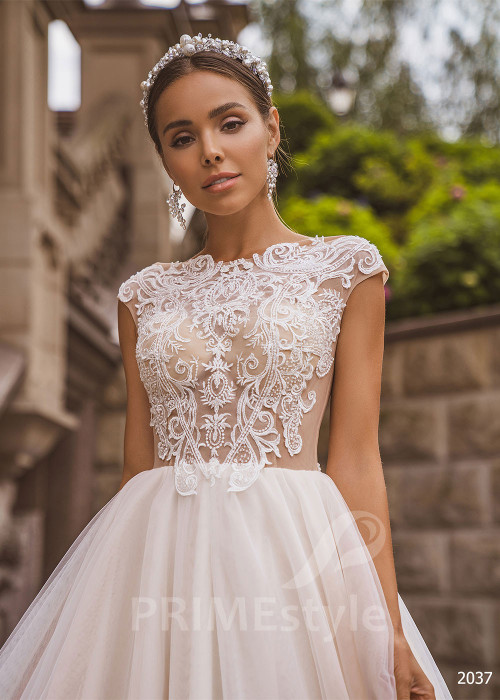 Jednoduché tylové svadobné šaty RC2037