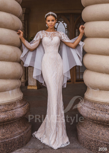 Luxusné celočipkované svadobné šaty RC2038