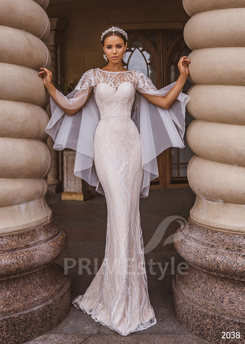 Luxusné celočipkované svadobné šaty RC2038