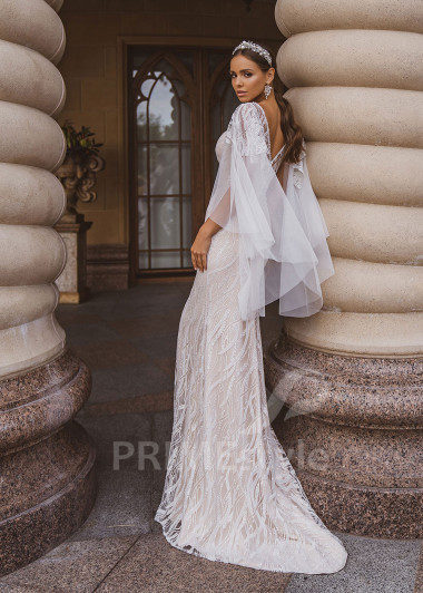 Luxusné celočipkované svadobné šaty RC2038 - primestyle.sk