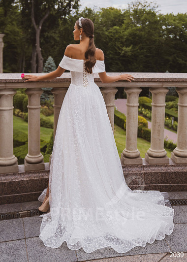 Luxusné trblietavé svadobné šaty RC2039 - primestyle.sk