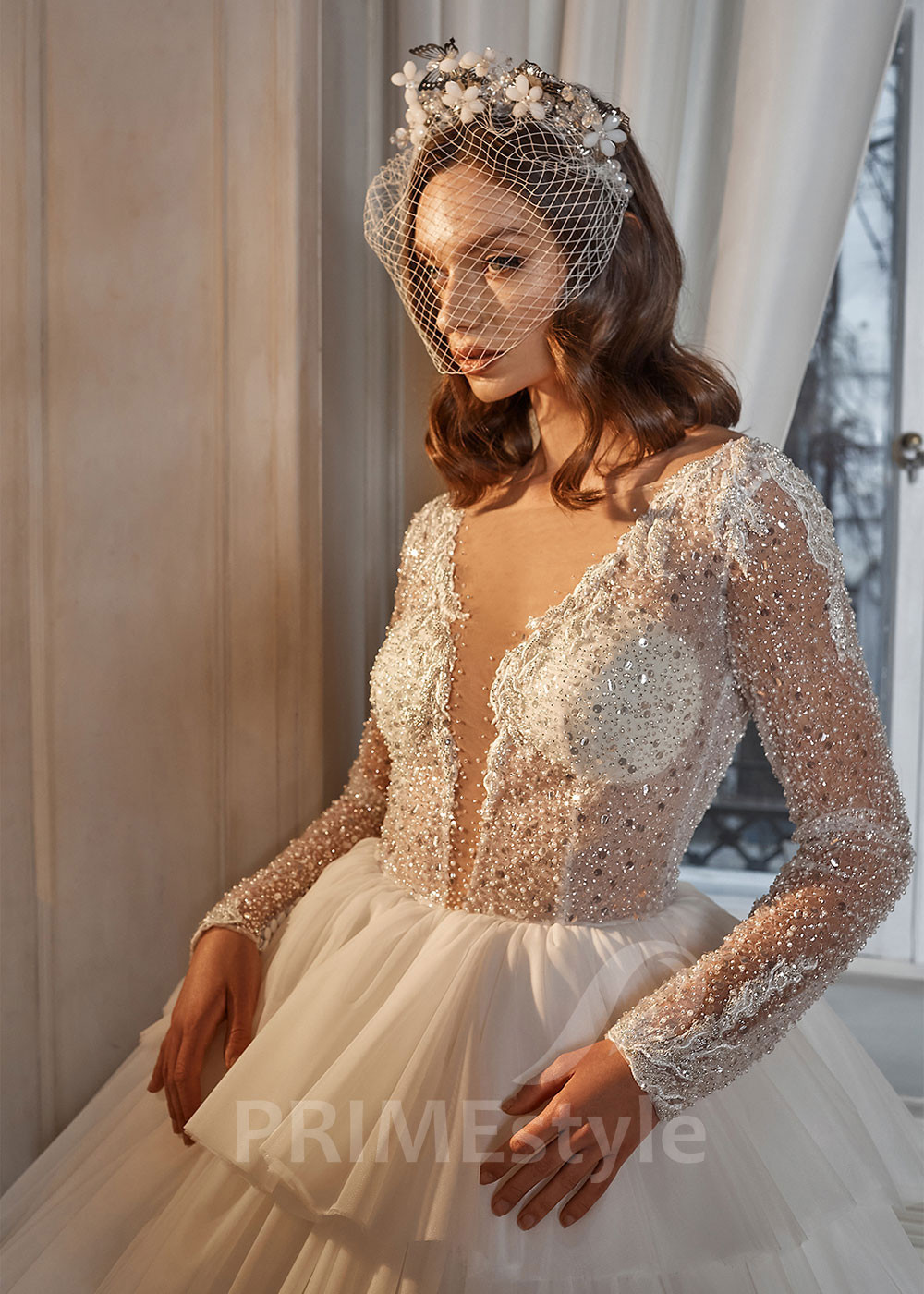 Luxusné princeznovské svadobné šaty RS700